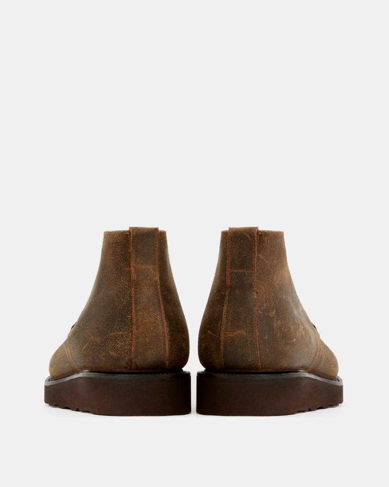Dark Brown Chukka with Half-Rubber Soles - 675