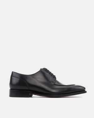 Norwegian Black Derby with Half-Rubber Soles - 722