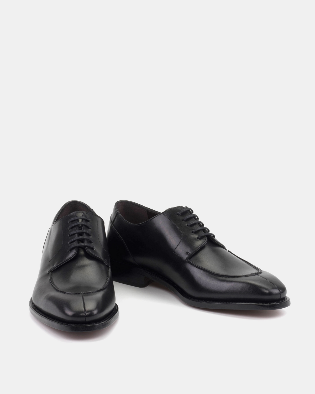 Norwegian Black Derby with Half-Rubber Soles - 722