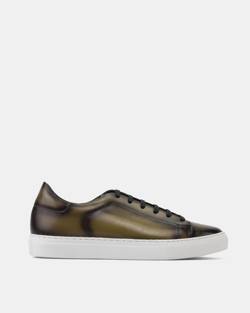 Olive Burnished Dress Sneaker