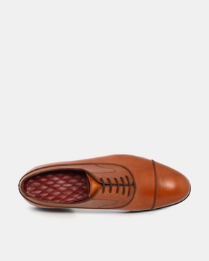 Cognac Calf Balmoral Oxford Shoe