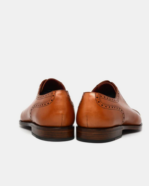 Cognac Calf Brogue Oxford Dress Shoe