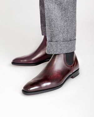 Museum Oxblood Leather Chelsea Boot