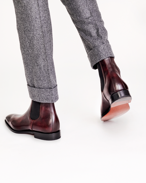 Oxblood chelsea shop boots