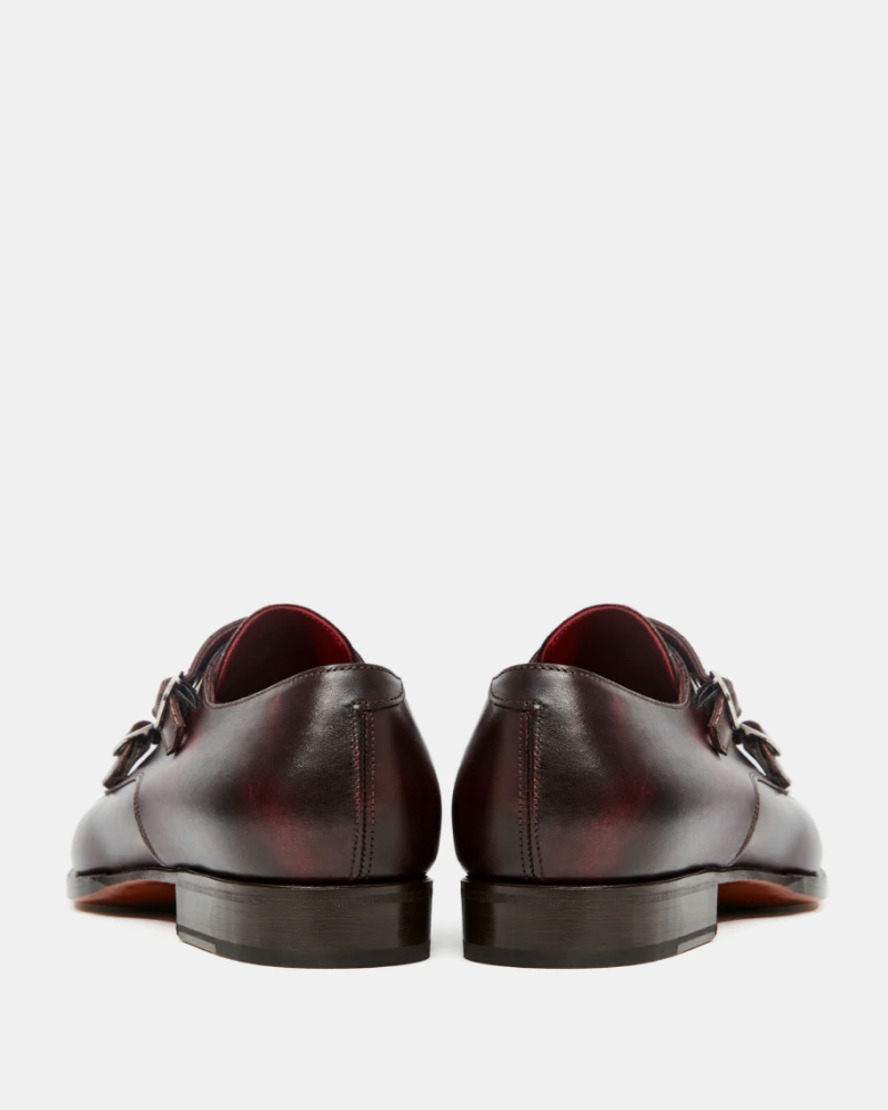 Museum Oxblood Double Monk Strap Dress Shoe