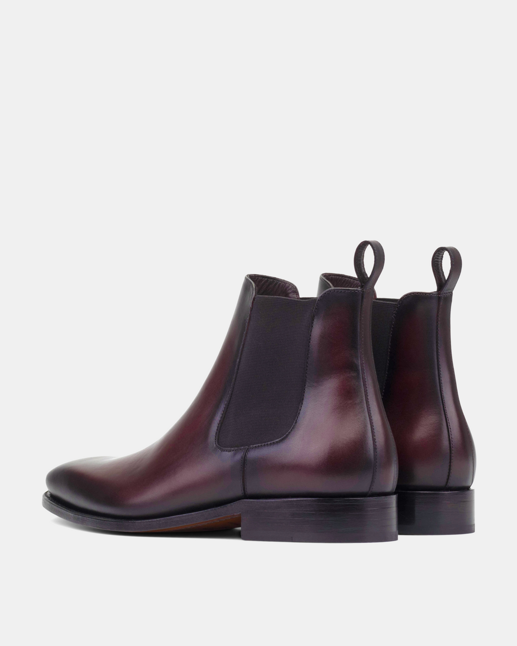 [SALE] - Bennett Oxblood Chelsea Boot with Half-Rubber Soles - 722