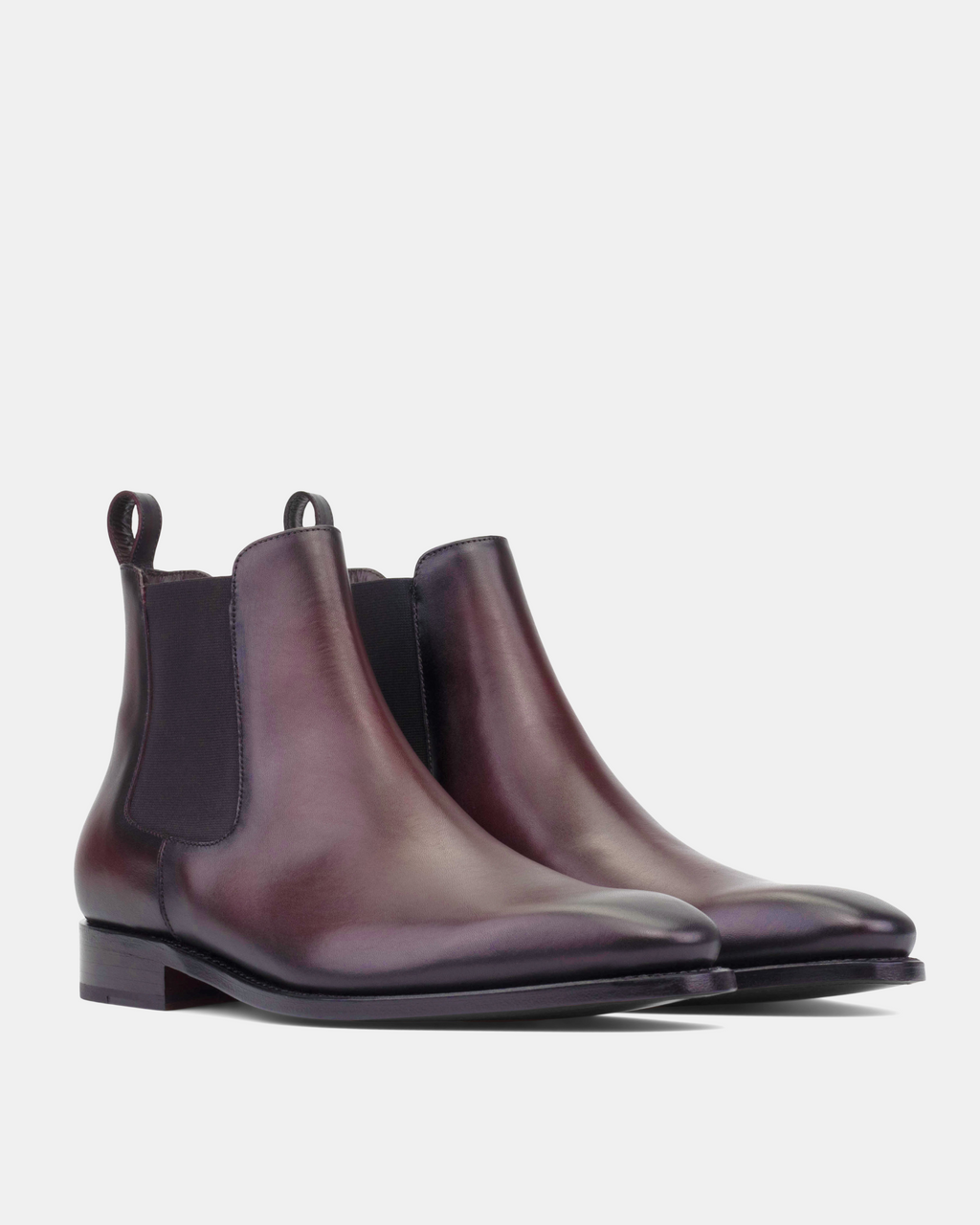 [SALE] - Bennett Oxblood Chelsea Boot with Half-Rubber Soles - 722
