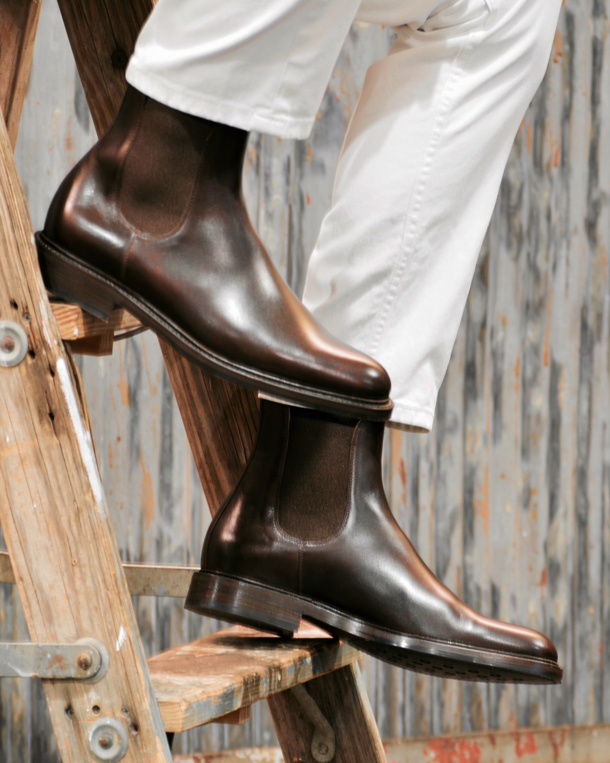 Men's Museum Brown Leather Dress Boots | Benjamin 312