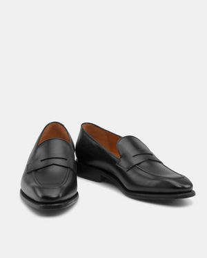 Smith Black Calf Penny Loafer - 722