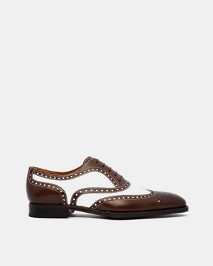 Spectator Oxford Shoe in Brown and White