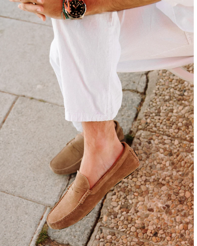 Stone Suede Driving Shoes Cobbler Union