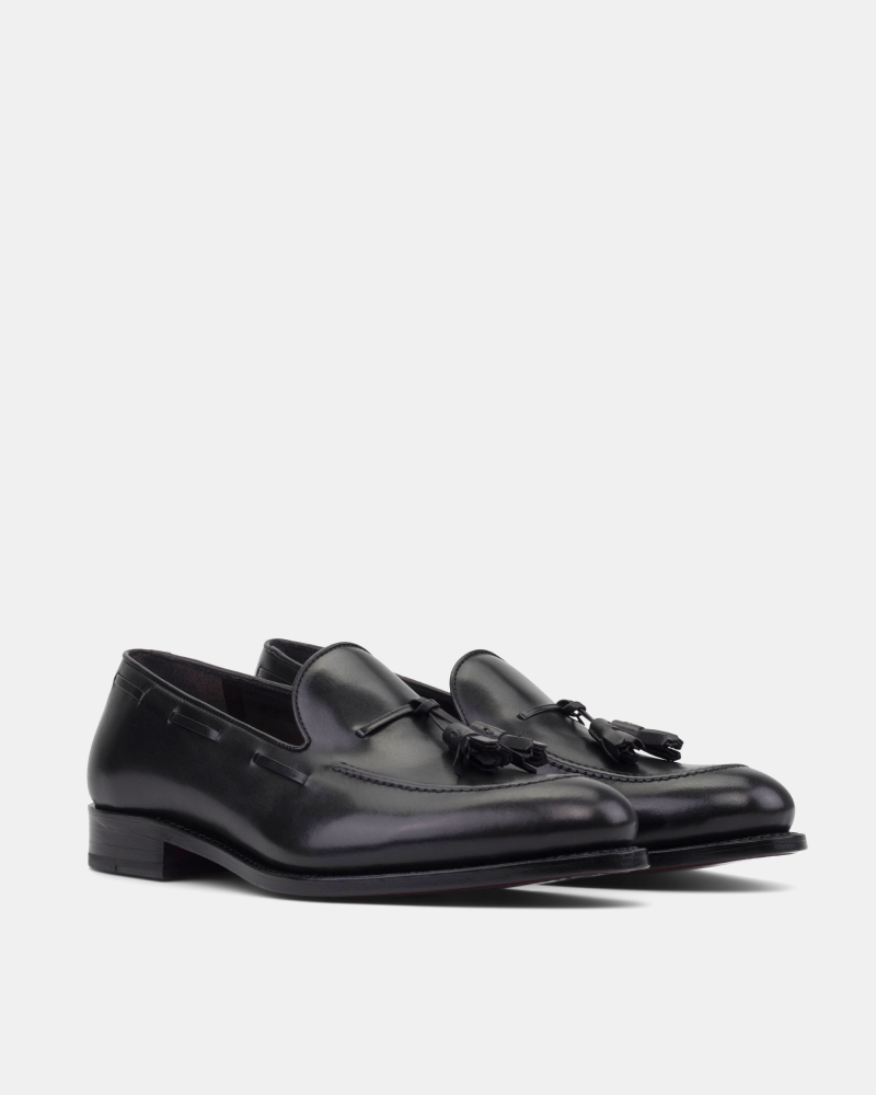 Thomas Black Tassel Loafer - 675