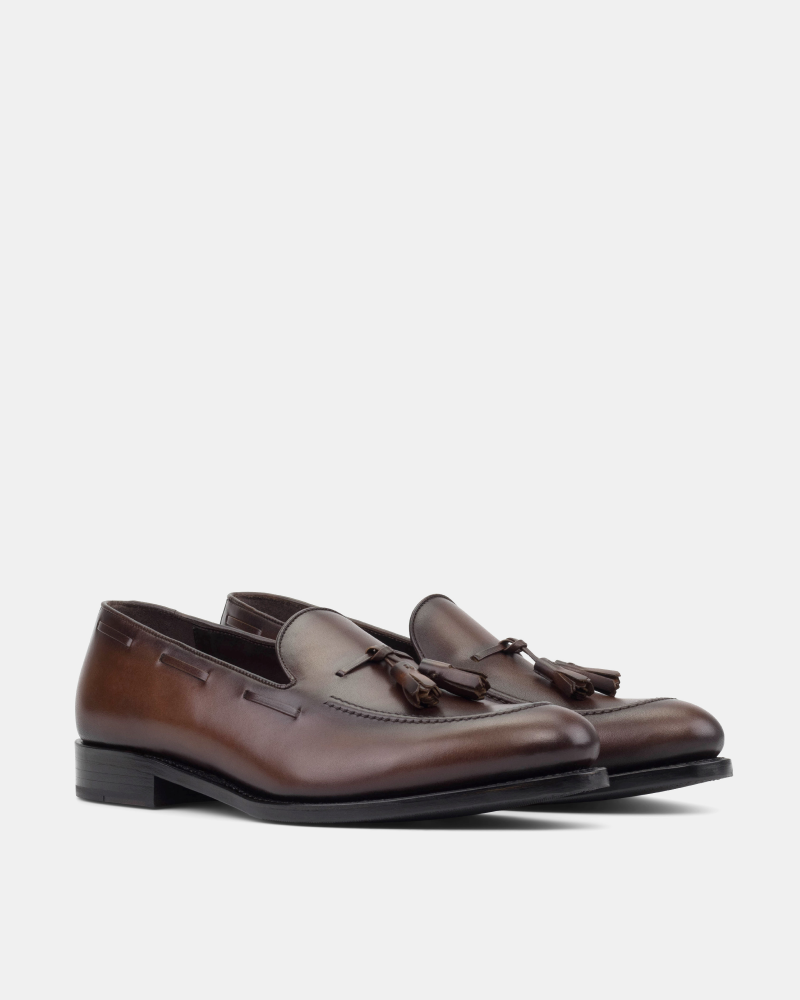Thomas Brown Calf Tassel Loafer - 675