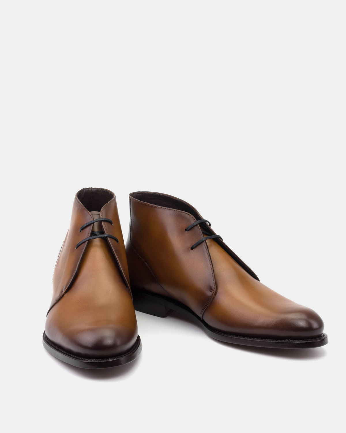 Tobacco Chukka with Half-Rubber Soles - 675
