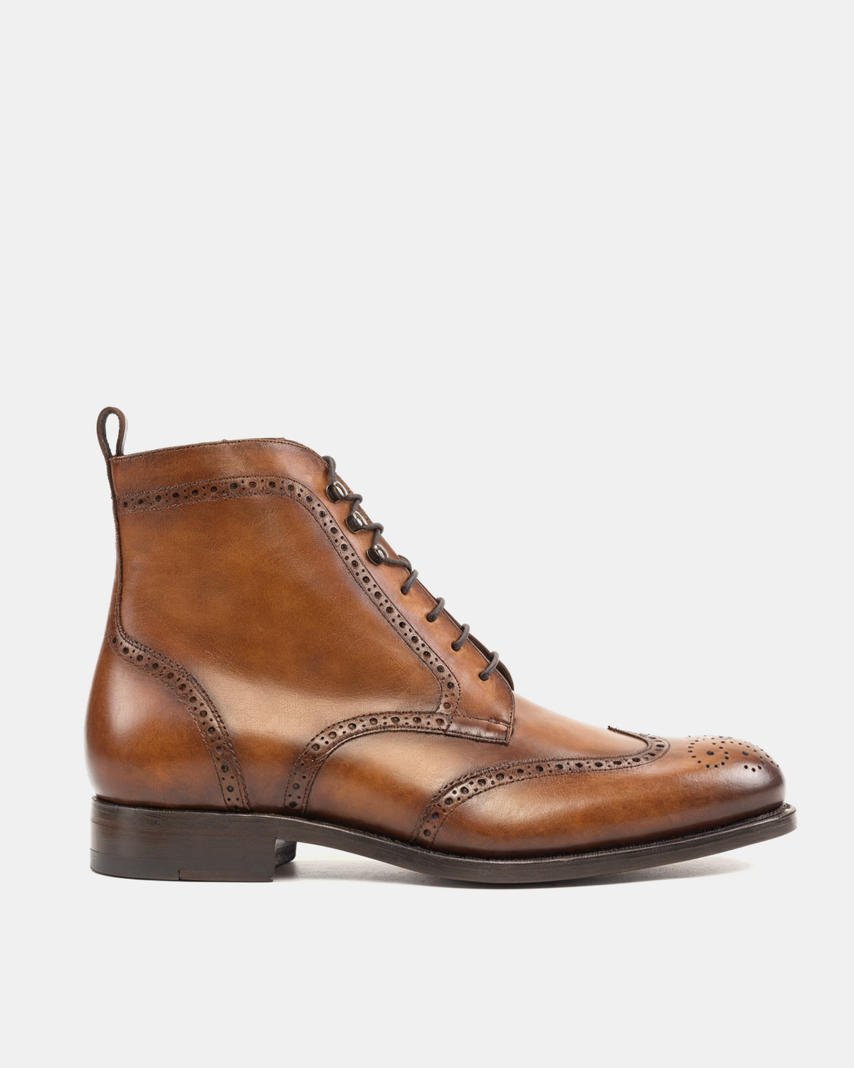 John Tobacco Wingtip Brogue Boot - 675