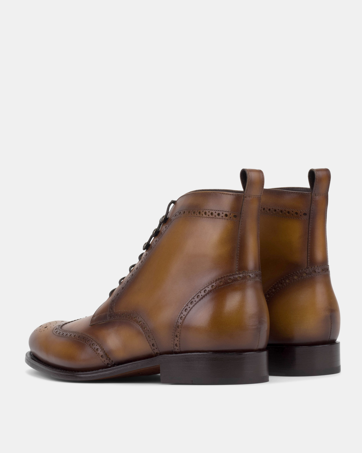 John Tobacco Wingtip Brogue Boot - 675