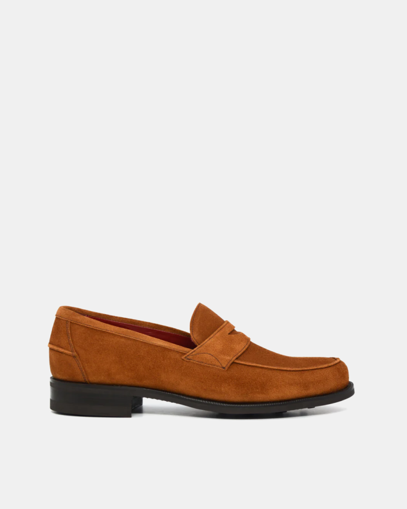 penny tobacco Handsewn Loafer in Suede Our penny loafer was created with two things in mind The Damon Penny Loafer -
