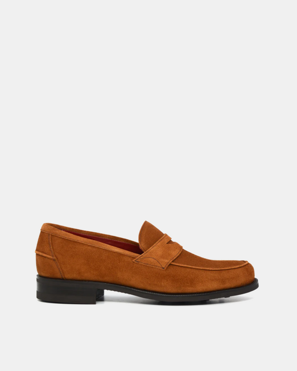 Tobacco Suede Penny Loafer 8.5 UK / 9.5 US