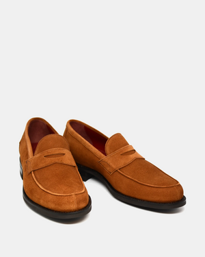 Tobacco Suede Penny Loafer