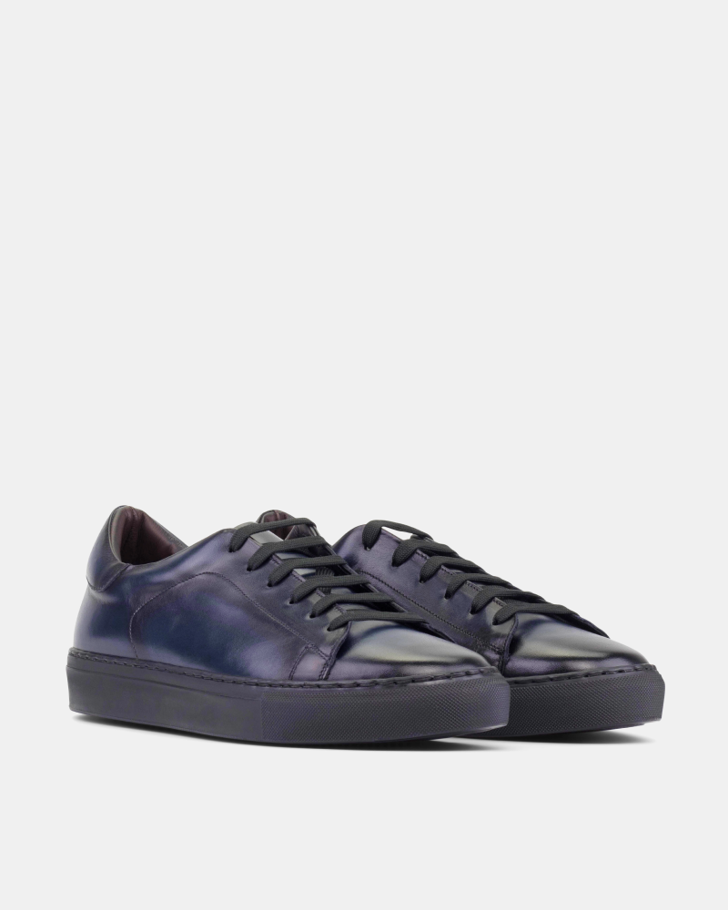 Navy Dress Sneaker in Black Soles