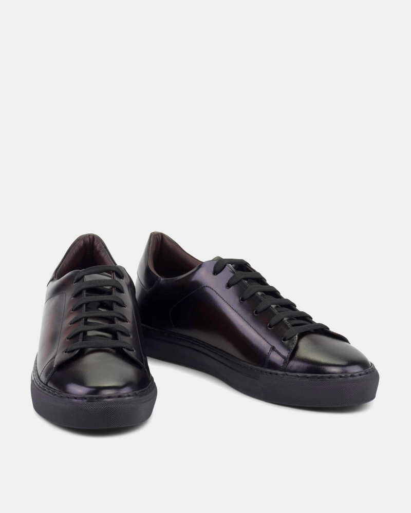 Dark Brown Dress Sneaker in Black Soles