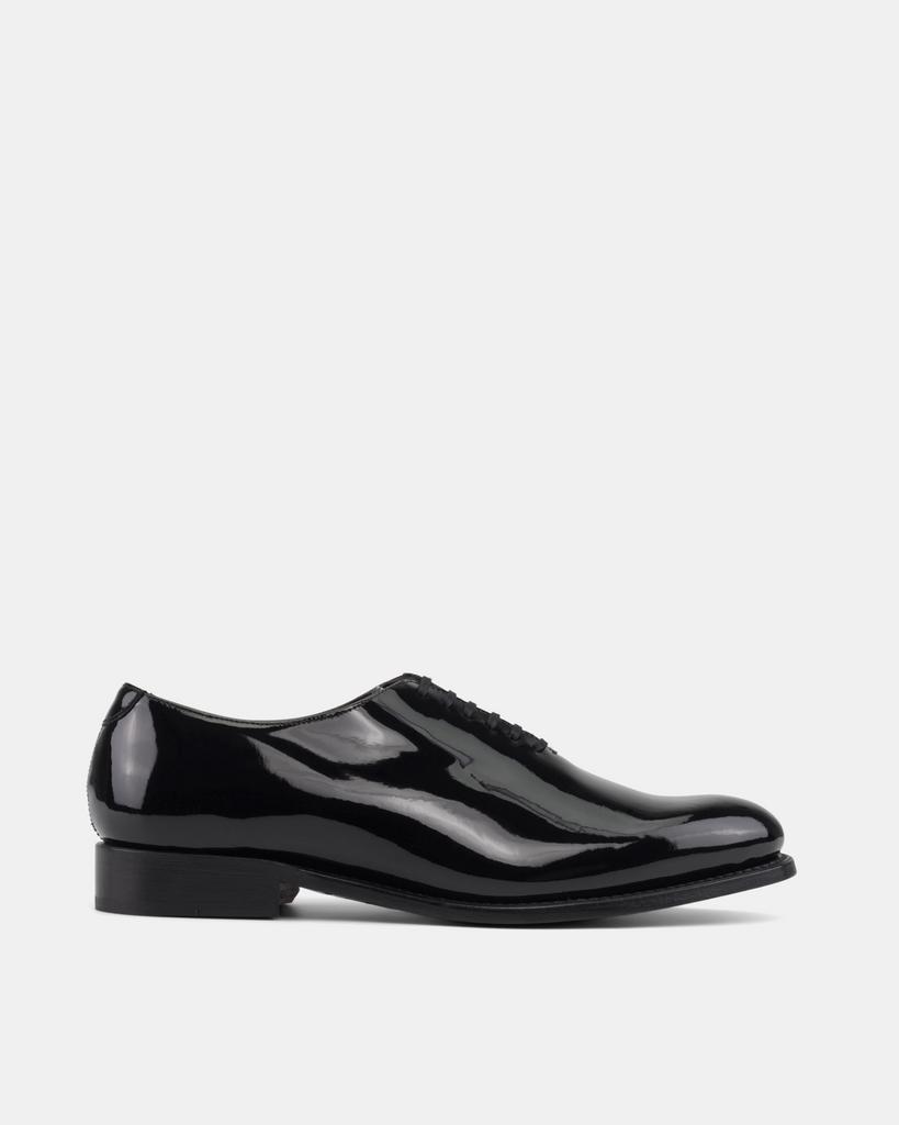 Men's Black Patent Leather Oxford Dress Shoes | Vincent 675