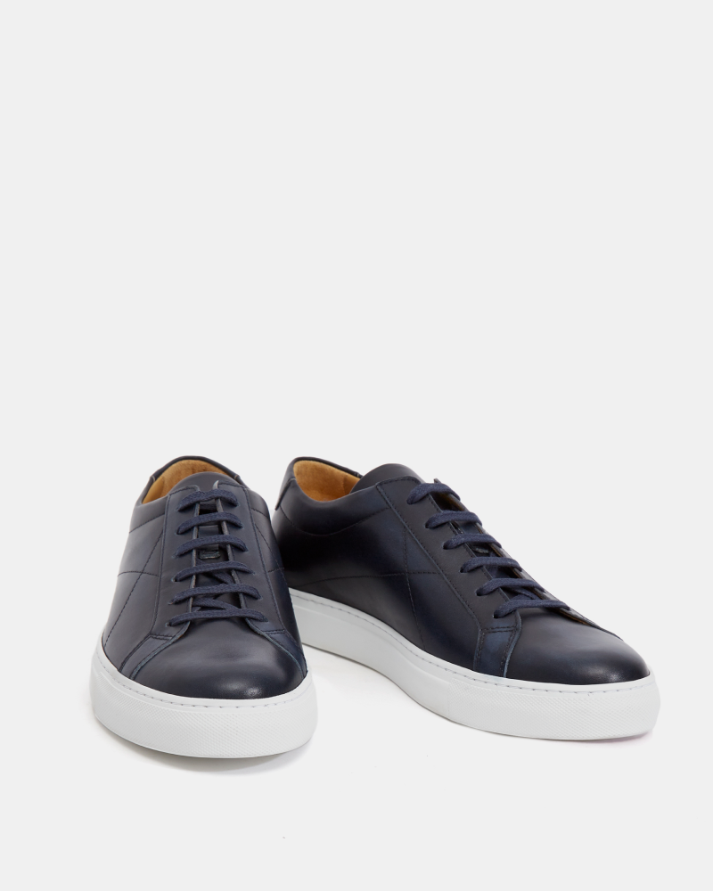 Vintage Blue Leather Dress Sneaker 5 UK / 6 US Vintage Blue Leather Dress Sneaker 5 UK / 6 US