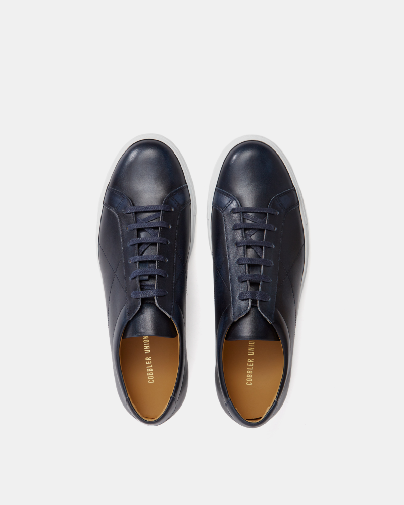 Vintage Blue Leather Dress Sneaker 5 UK / 6 US Vintage Blue Leather Dress Sneaker 5 UK / 6 US