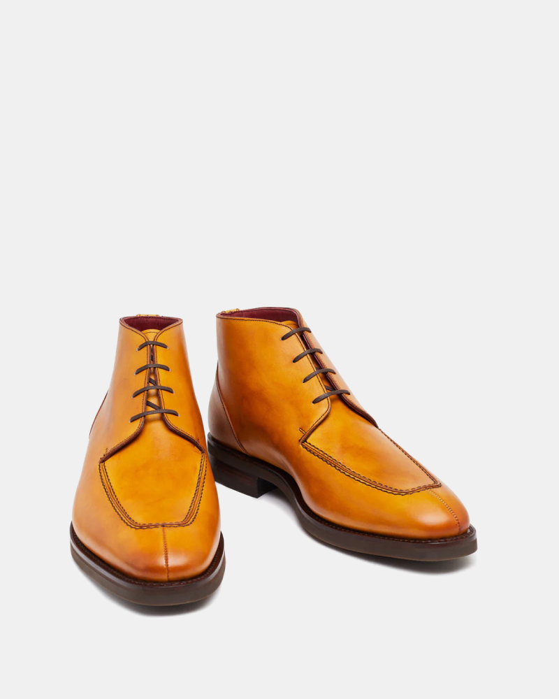[SALE] - Tan Leather Ankle Boot