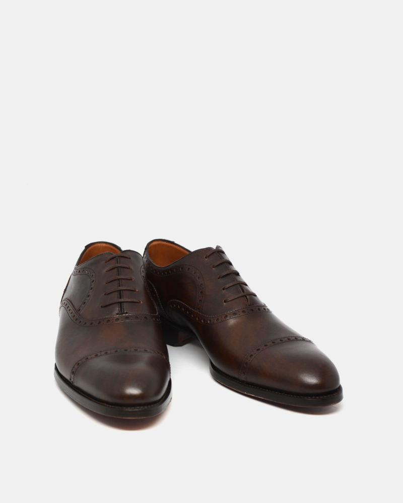Men's Museum Brown Leather Oxford Dress Shoes | William 371