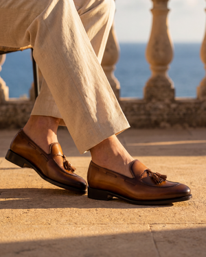 Thomas Cognac Tassel Loafer - 675