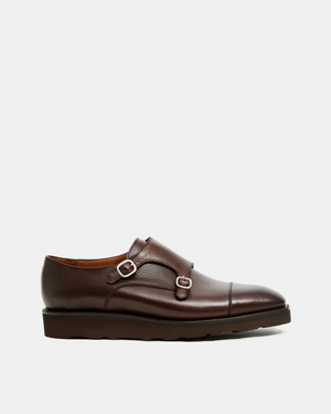 Brown Lightweight Monk Strap Shoe