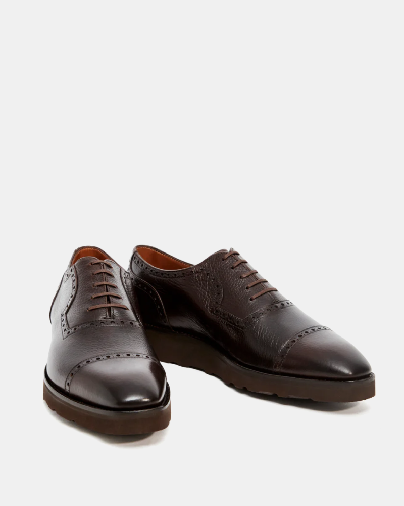 Dark Brown Brogue Lightweight Dress Shoe - Cobbler Union Dark Brown Brogue Lightweight Dress Shoe - Cobbler Union