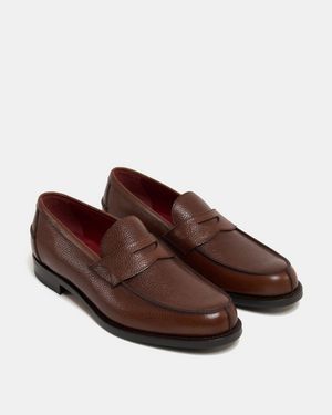 Brown Grain Penny Loafer