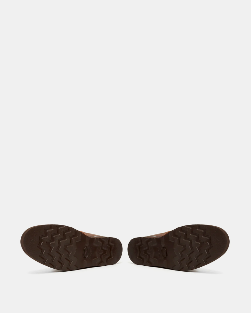[SALE] - Brown Waxed Suede Lightweight Plain-Toe Boot